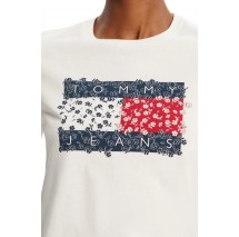 TOMMY JEANS REG FLORAL FLAG TEE T-SHIRT ΜΠΛΟΥΖΑ ΓΥΝΑΙΚΕΙΑ WHITE