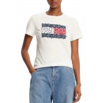 TOMMY JEANS REG FLORAL FLAG TEE T-SHIRT ΜΠΛΟΥΖΑ ΓΥΝΑΙΚΕΙΑ WHITE