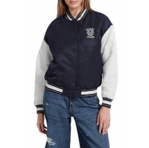 GUESS JEANS VARSITY WITH EMBROIDERY ΜΠΟΥΦΑΝ ΓΥΝΑΙΚΕΙΟ DARK NAVY