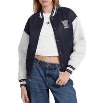GUESS JEANS VARSITY WITH EMBROIDERY ΜΠΟΥΦΑΝ ΓΥΝΑΙΚΕΙΟ DARK NAVY