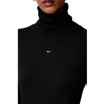 TOMMY JEANS TURTLNCK BODYCON MIDI DRESS ΦΟΡΕΜΑ ΓΥΝΑΙΚΕΙΟ BLACK