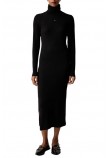 TOMMY JEANS TURTLNCK BODYCON MIDI DRESS ΦΟΡΕΜΑ ΓΥΝΑΙΚΕΙΟ BLACK