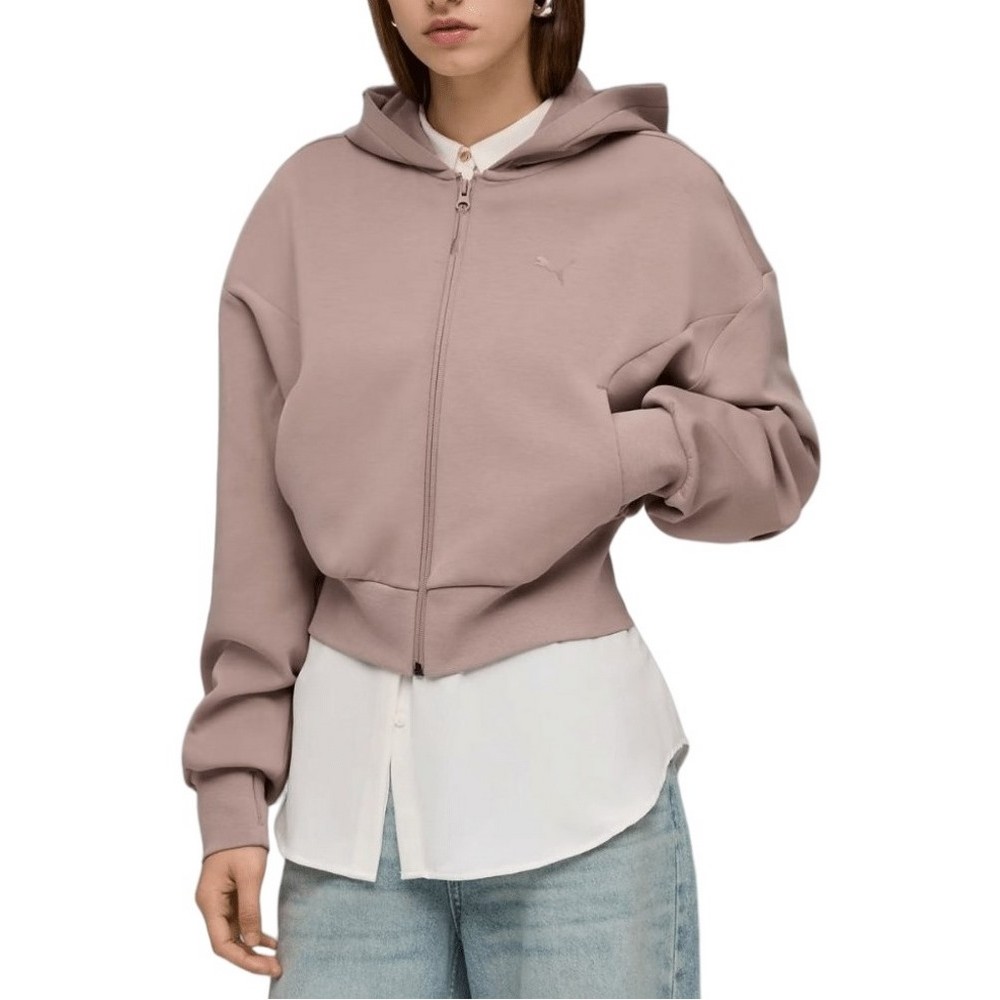 PUMA PUMATECH SENSE FULLZIP SOFT TOUCH DRYCELL HOODIE ΦΟΥΤΕΡ ΖΑΚΕΤΑ ΓΥΝΑΙΚΕΙΑ SOFT PINK