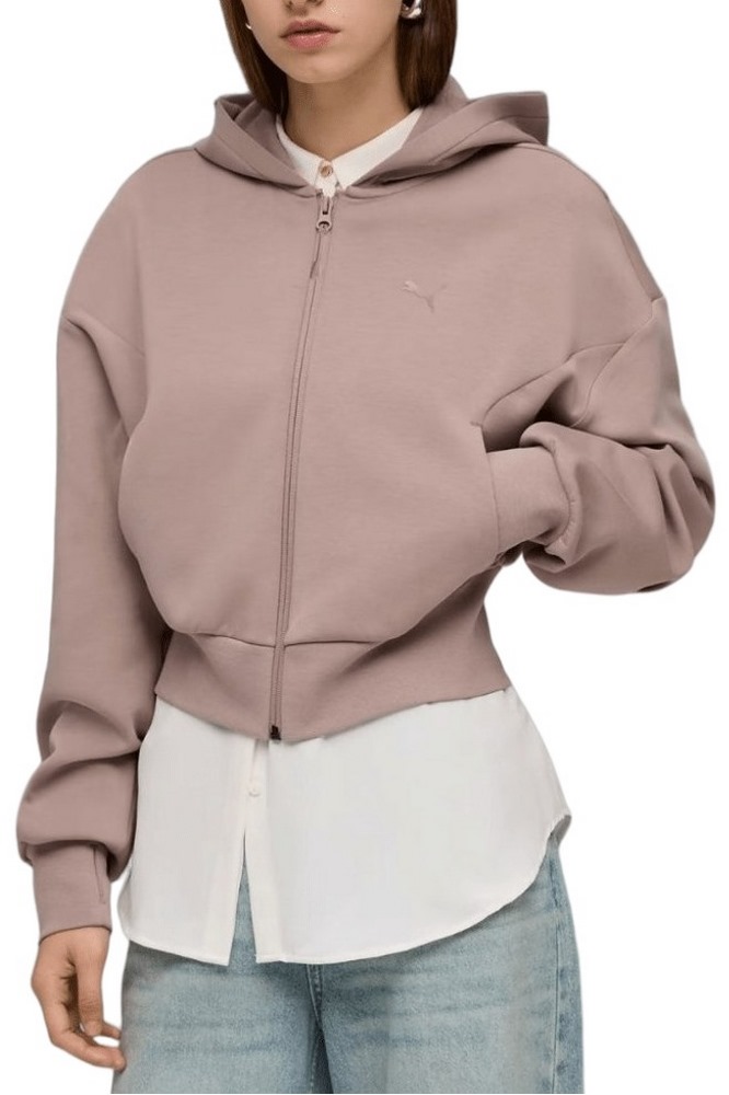 PUMA PUMATECH SENSE FULLZIP SOFT TOUCH DRYCELL HOODIE ΦΟΥΤΕΡ ΖΑΚΕΤΑ ΓΥΝΑΙΚΕΙΑ SOFT PINK