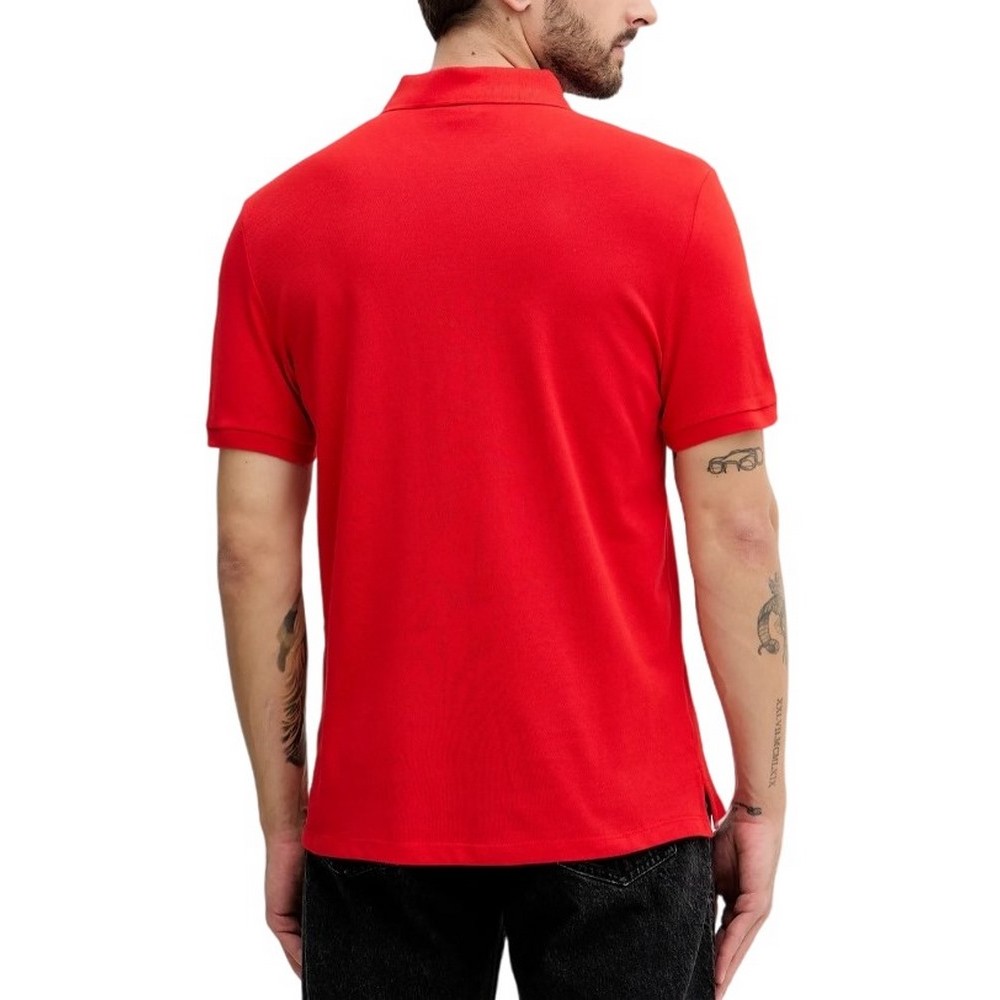 CALVIN KLEIN JEANS CASUAL PIQUE CLASSIC POLO T-SHIRT ΜΠΛΟΥΖΑ ΑΝΔΡΙΚΗ RED