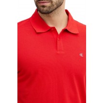 CALVIN KLEIN JEANS CASUAL PIQUE CLASSIC POLO T-SHIRT ΜΠΛΟΥΖΑ ΑΝΔΡΙΚΗ RED