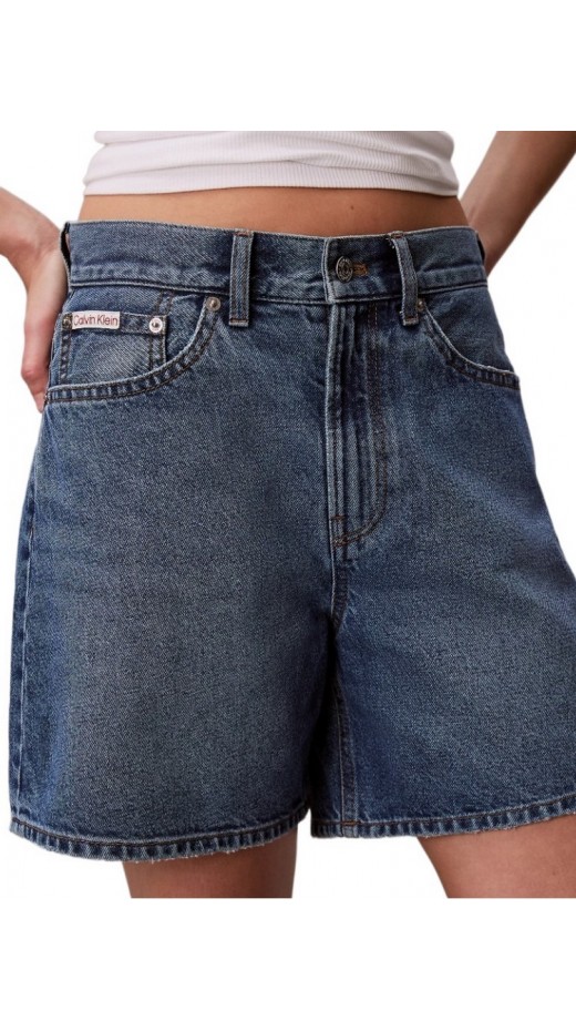CALVIN KLEIN JEANS HI RISE A-LINE SHORT ΤΖΙΝ ΣΟΡΤΣ ΓΥΝΑΙΚΕΙΟ BLUΕ DENIM
