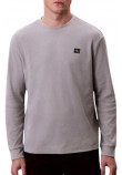 CALVIN KLEIN JEANS WAFFLE BADGE CREWNK TEE ΜΠΛΟΥΖΑ ΑΝΔΡΙΚΗ GREY