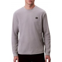 CALVIN KLEIN JEANS WAFFLE BADGE CREWNK TEE ΜΠΛΟΥΖΑ ΑΝΔΡΙΚΗ GREY