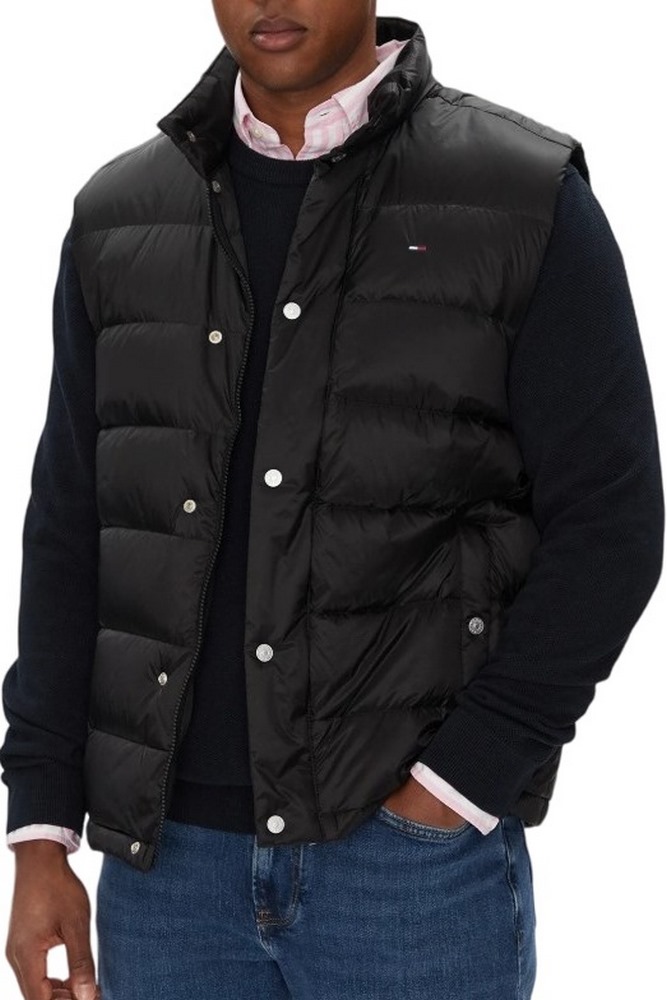 TOMMY JEANS  LIGHT DOWN VEST EXT ΜΠΟΥΦΑΝ ΑΜΑΝΙΚΟ ΑΝΔΡΙΚΟ BLACK