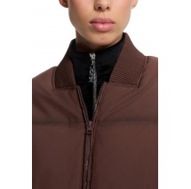 HUGO BOSS FLUME CASUAL JACKET ΜΠΟΥΦΑΝ ΓΥΝΑΙΚΕΙΟ BROWN