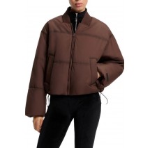 HUGO BOSS FLUME CASUAL JACKET ΜΠΟΥΦΑΝ ΓΥΝΑΙΚΕΙΟ BROWN