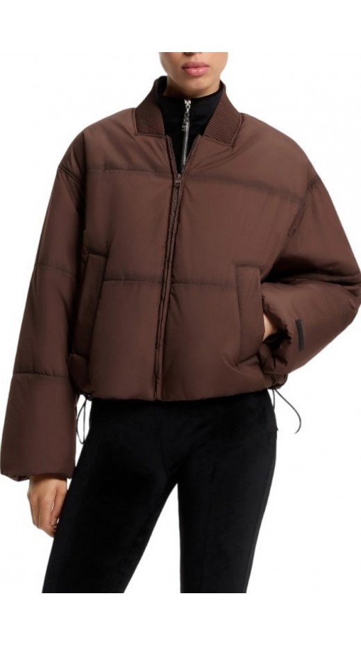 HUGO BOSS FLUME CASUAL JACKET ΜΠΟΥΦΑΝ ΓΥΝΑΙΚΕΙΟ BROWN