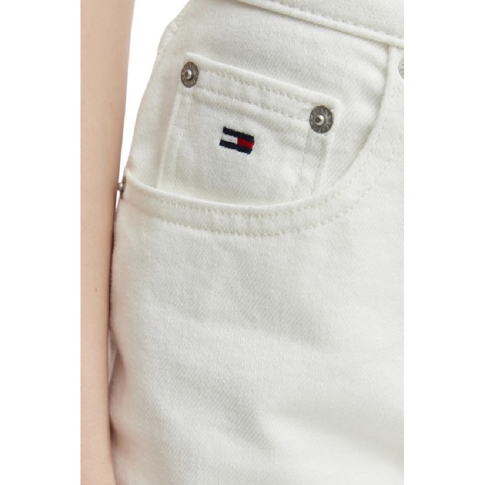 TOMMY JEANS MOM SHORT BJ4199 ΤΖΙΝ ΣΟΡΤΣ ΓΥΝΑΙΚΕΙΟ DENIM WHITE