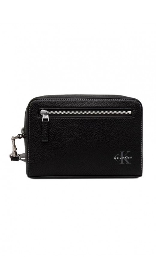 CALVIN KLEIN BOLD PEBBLE POUCH W/ HANDLE ΤΣΑΝΤΑ ΑΝΔΡΙΚΗ BLACK
