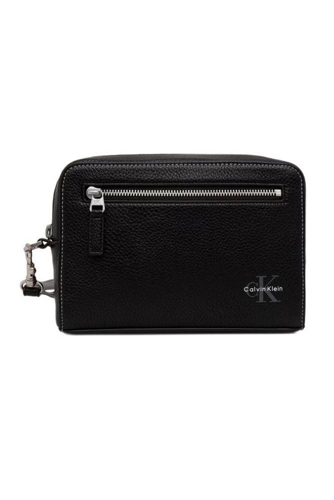 CALVIN KLEIN BOLD PEBBLE POUCH W/ HANDLE ΤΣΑΝΤΑ ΑΝΔΡΙΚΗ BLACK