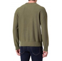 HUGO BOSS SAN CASEY SWEATER ΜΠΛΟΥΖΑ ΠΛΕΚΤΗ ΑΝΔΡΙΚΗ MILITARY GREEN