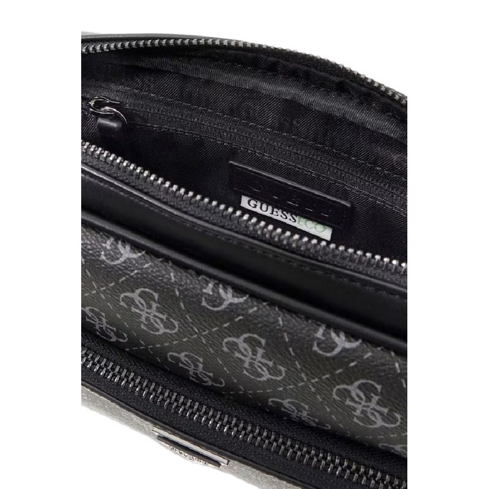 GUESS MILANO BUMBAG L HMMILOP6398 ΤΣΑΝΤΑ ΑΝΔΡΙΚΗ BLACK/GREY