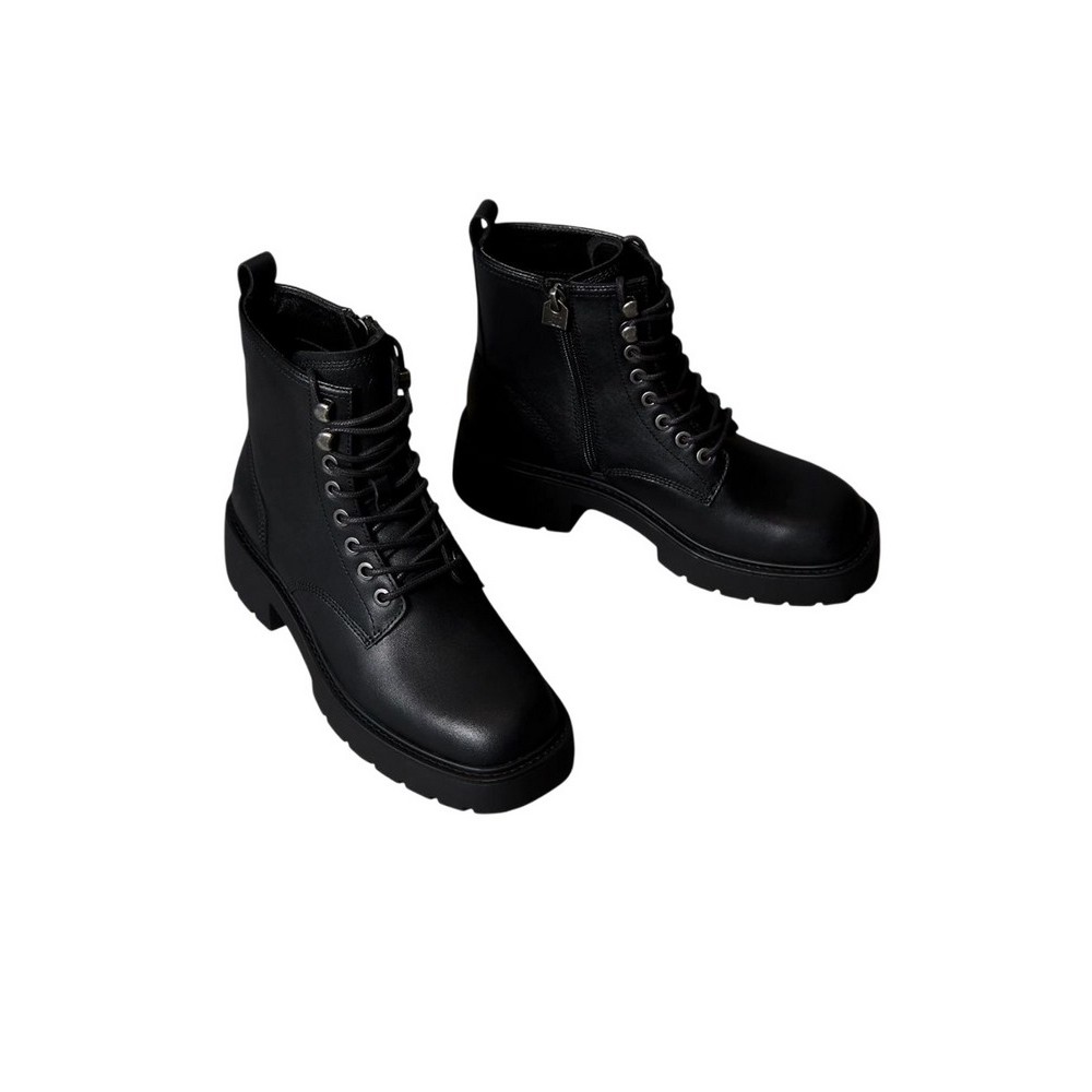 CALVIN KLEIN JEANS CHUNKY LACE UP ZIP BOOT ΜΠΟΤΑΚΙ ΓΥΝΑΙΚΕΙΟ BLACK