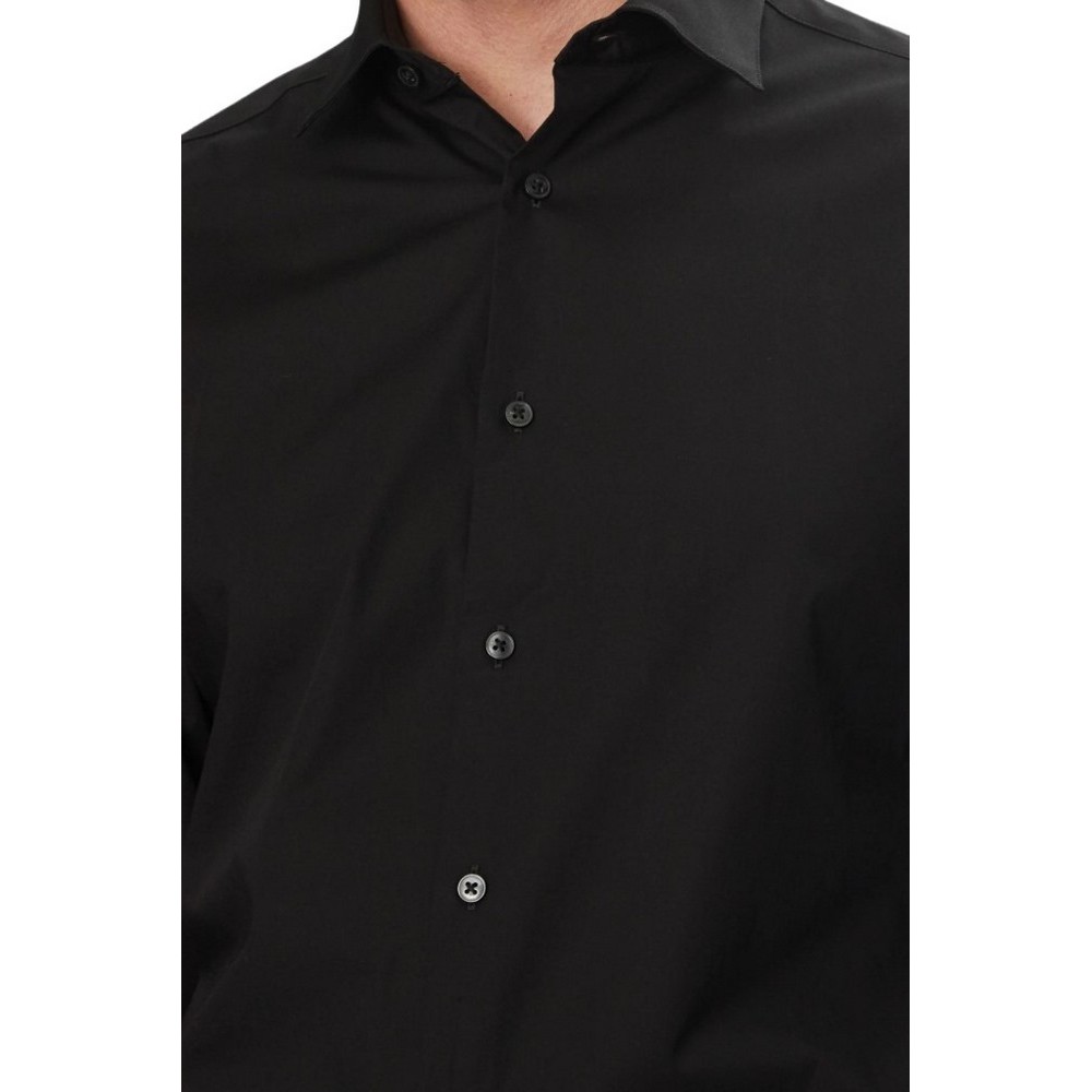 CALVIN KLEIN REG ESNTL POPLIN NOS STR SLD ΠΟΥΚΑΜΙΣΟ ΑΝΔΡΙΚΟ BLACK