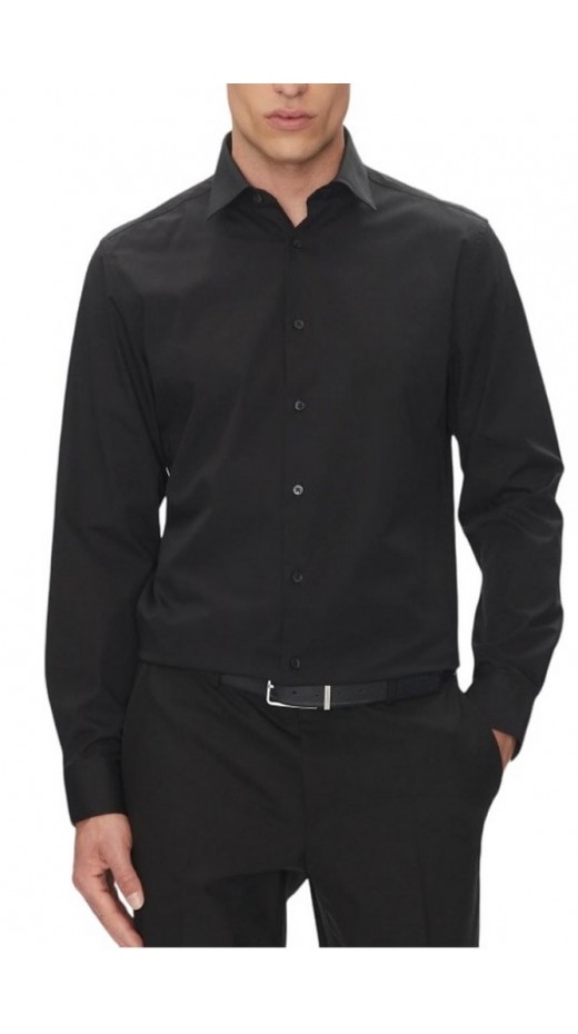 CALVIN KLEIN REG ESNTL POPLIN NOS STR SLD ΠΟΥΚΑΜΙΣΟ ΑΝΔΡΙΚΟ BLACK