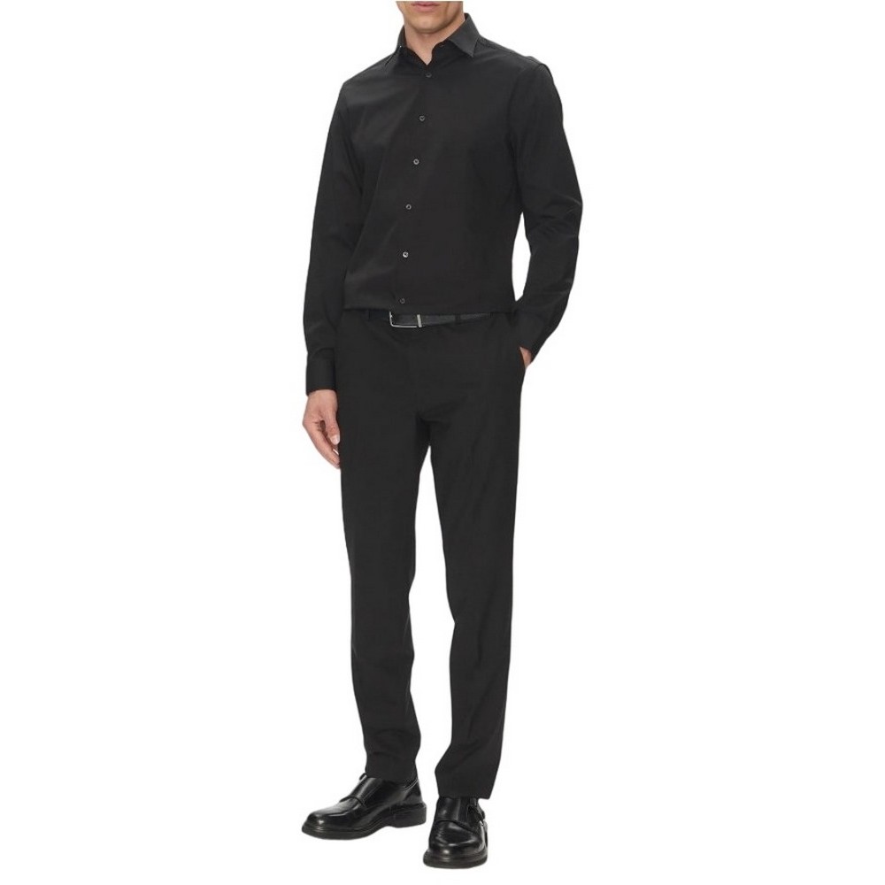 CALVIN KLEIN REG ESNTL POPLIN NOS STR SLD ΠΟΥΚΑΜΙΣΟ ΑΝΔΡΙΚΟ BLACK