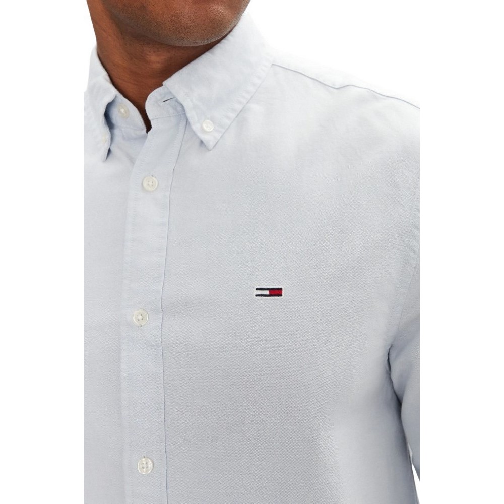 TOMMY JEANS REG OXFORD SHIRT EXT ΠΟΥΚΑΜΙΣΟ ΑΝΔΡΙΚΟ CIEL