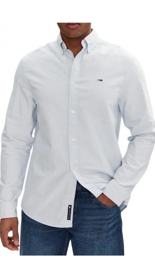TOMMY JEANS REG OXFORD SHIRT EXT ΠΟΥΚΑΜΙΣΟ ΑΝΔΡΙΚΟ CIEL