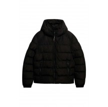 SUPERDRY SDCD HOODED SPORTS PUFFER JACKET ΜΠΟΥΦΑΝ ΑΝΔΡΙΚΟ BLACK