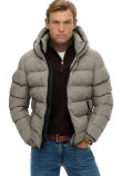 SUPERDRY D1 SDSW HOODED SPORTS PUFFER JACKET ΜΠΟΥΦΑΝ ΑΝΔΡΙΚΟ LIGHT KHAKI