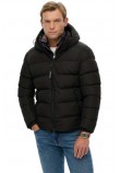 SUPERDRY D1 SDSW HOODED SPORTS PUFFER JACKET ΜΠΟΥΦΑΝ ΑΝΔΡΙΚΟ BLACK