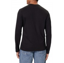 CALVIN KLEIN SUPIMA INTERLOCK SOLID CREWNECK ΜΠΛΟΥΖΑ ΜΑΚΡΥΜΑΝΙΚΗ ΑΝΔΡΙΚΗ BLACK