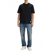 HUGO BOSS JERSEY NESTITE T-SHIRT ΜΠΛΟΥΖΑ ΑΝΔΡΙΚΗ BLACK