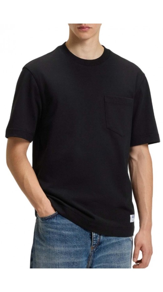 HUGO BOSS JERSEY NESTITE T-SHIRT ΜΠΛΟΥΖΑ ΑΝΔΡΙΚΗ BLACK