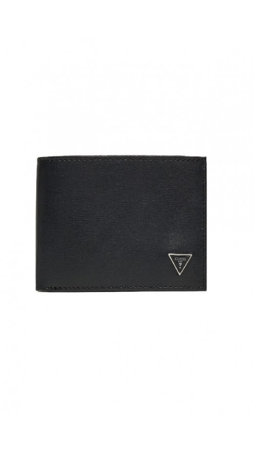 GUESS MILANO BIFOLD M DOUBLE ΠΟΡΤΟΦΟΛΙ ΑΝΔΡΙΚΟ BLACK