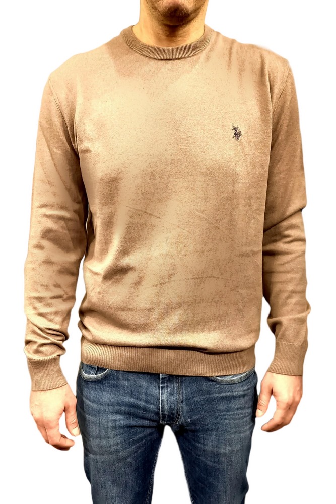 ΜΠΛΟΥΖΑ ΠΛΕΚΤΗ SWEATER PACK OF 100  ΑΝΔΡΙΚΗ U.S.POLO ASSN BROWN