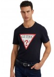 GUESS CN SS ORIGINAL LOGO TEE T-SHIRT ΑΝΔΡΙΚΟ NAVY