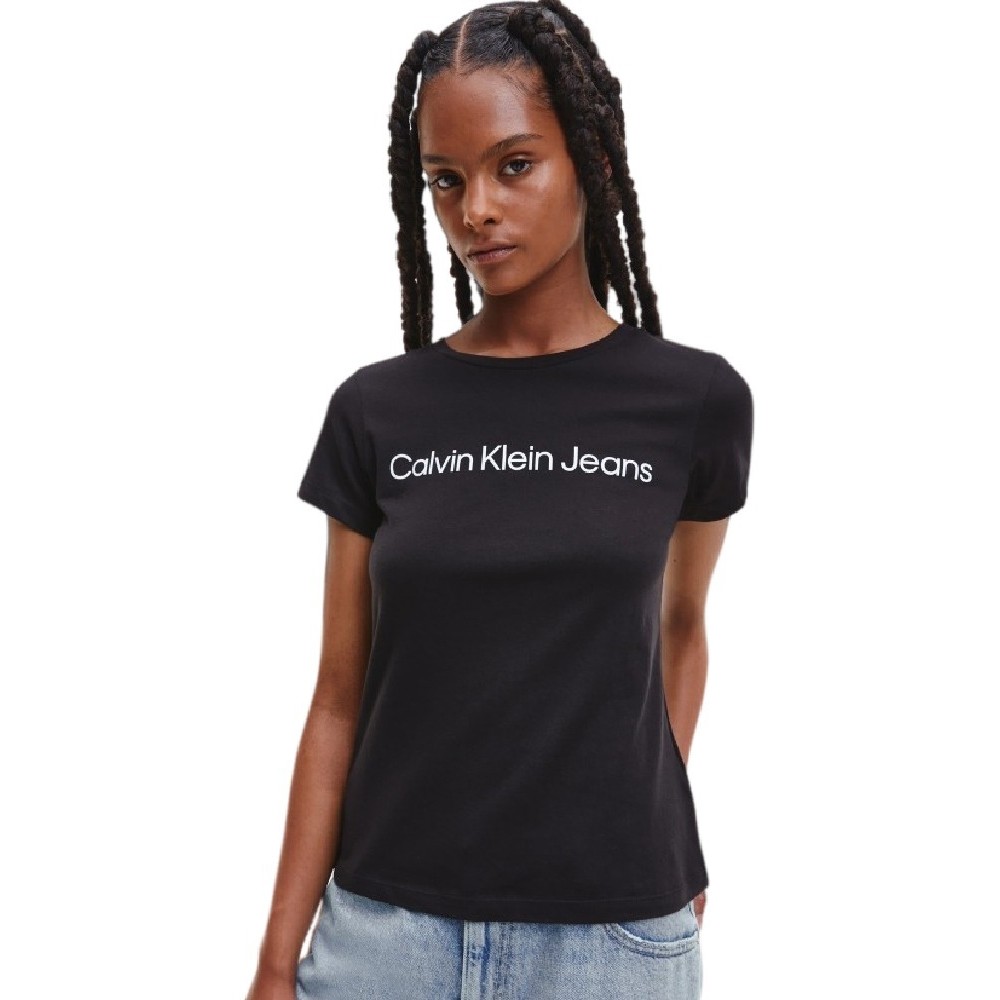 CALVIN KLEIN JEANS CORE MONOGRAM SLIM T-SHIRT ΓΥΝΑΙΚΕΙΟ BLACK