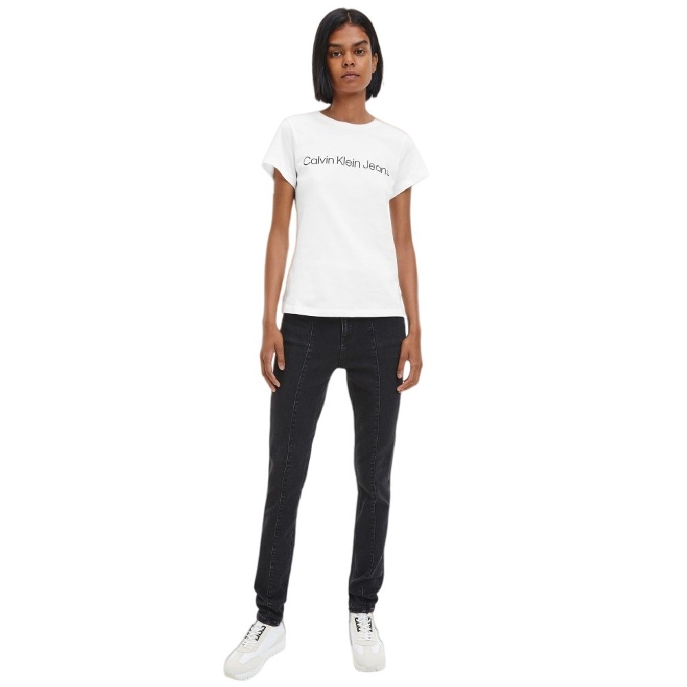 CALVIN KLEIN JEANS CORE MONOGRAM SLIM T-SHIRT ΓΥΝΑΙΚΕΙΟ WHITE