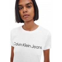 CALVIN KLEIN JEANS CORE MONOGRAM SLIM T-SHIRT ΓΥΝΑΙΚΕΙΟ WHITE