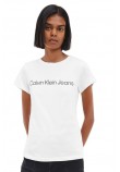 CALVIN KLEIN JEANS CORE MONOGRAM SLIM T-SHIRT ΓΥΝΑΙΚΕΙΟ WHITE