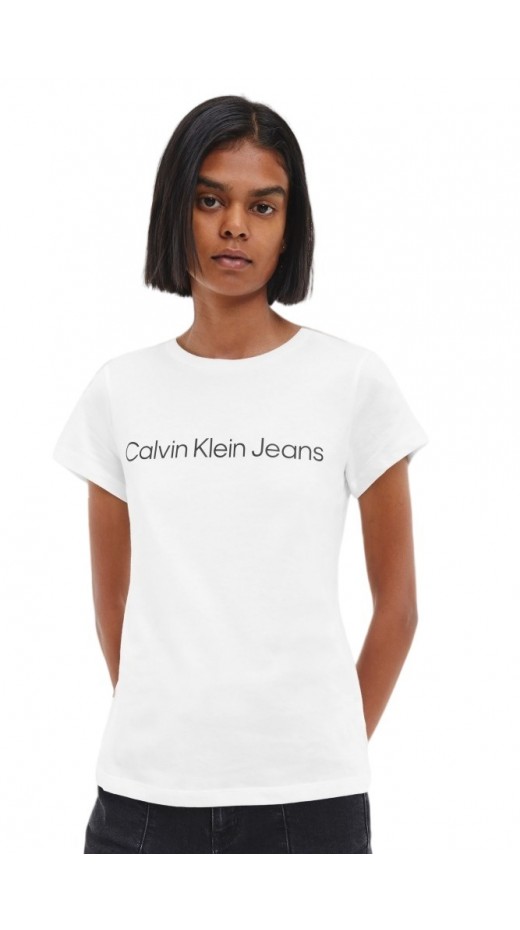 CALVIN KLEIN JEANS CORE MONOGRAM SLIM T-SHIRT ΓΥΝΑΙΚΕΙΟ WHITE