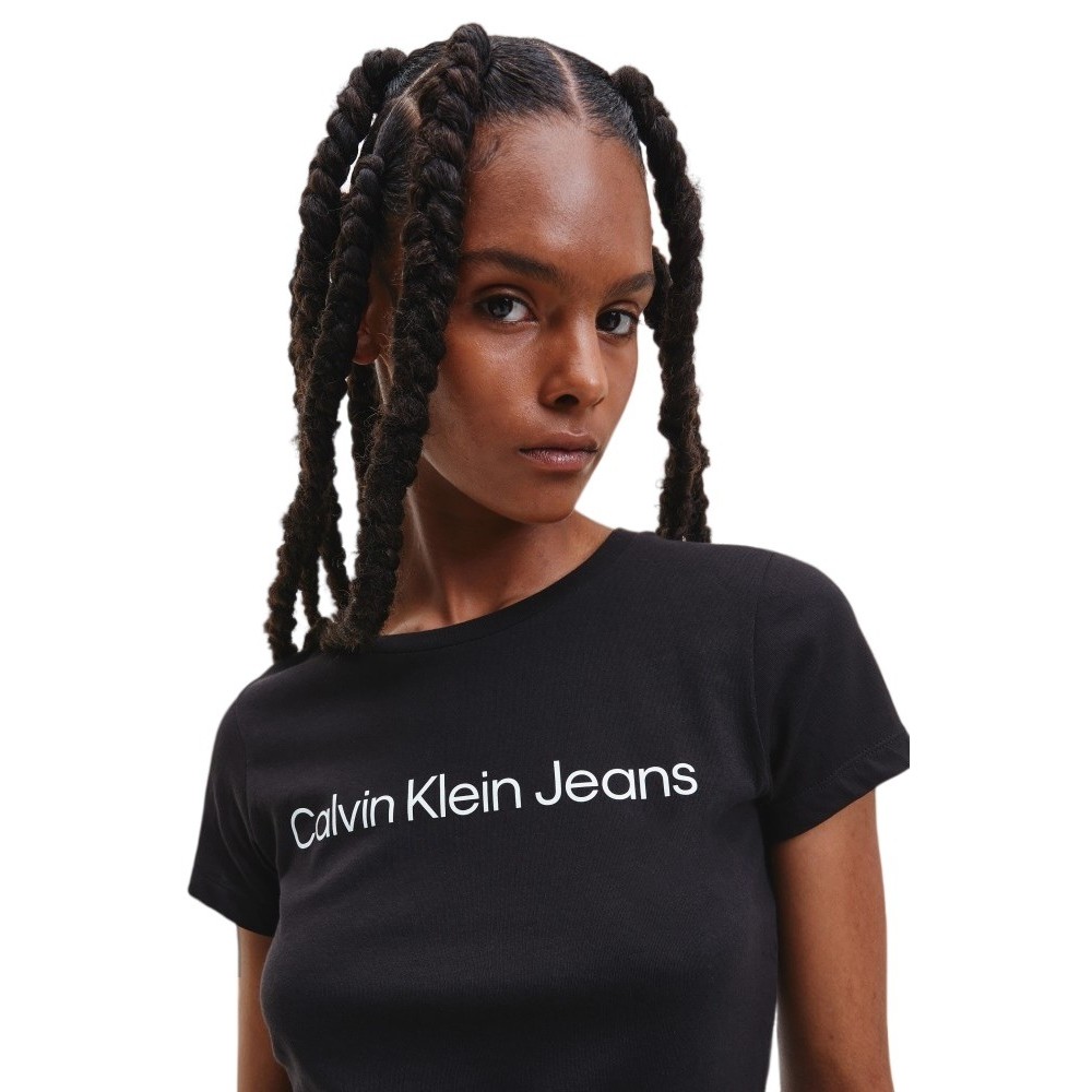 CALVIN KLEIN JEANS CORE MONOGRAM SLIM T-SHIRT ΓΥΝΑΙΚΕΙΟ BLACK