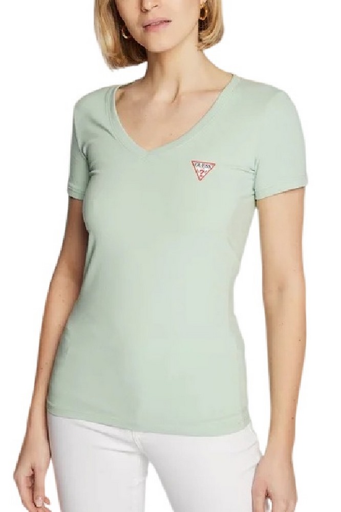 GUESS SS VN MINI TRIANGLE TEE TSHIRT ΓΥΝΑΙΚΕΙΟ LIME