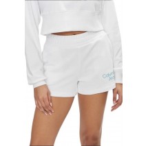 CALVIN KLEIN JEANS STACKED INSTITUTIONAL SHORTS ΣΟΡΤΣ ΓΥΝΑΙΚΕΙΟ BRIGHT WHITE