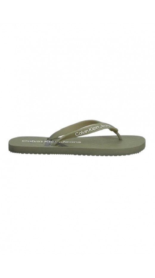 CALVIN KLEIN JEANS BEACH SANDAL GLOSSY ΠΑΝΤΟΦΛΑ ΑΝΔΡΙΚΗ OLIVE