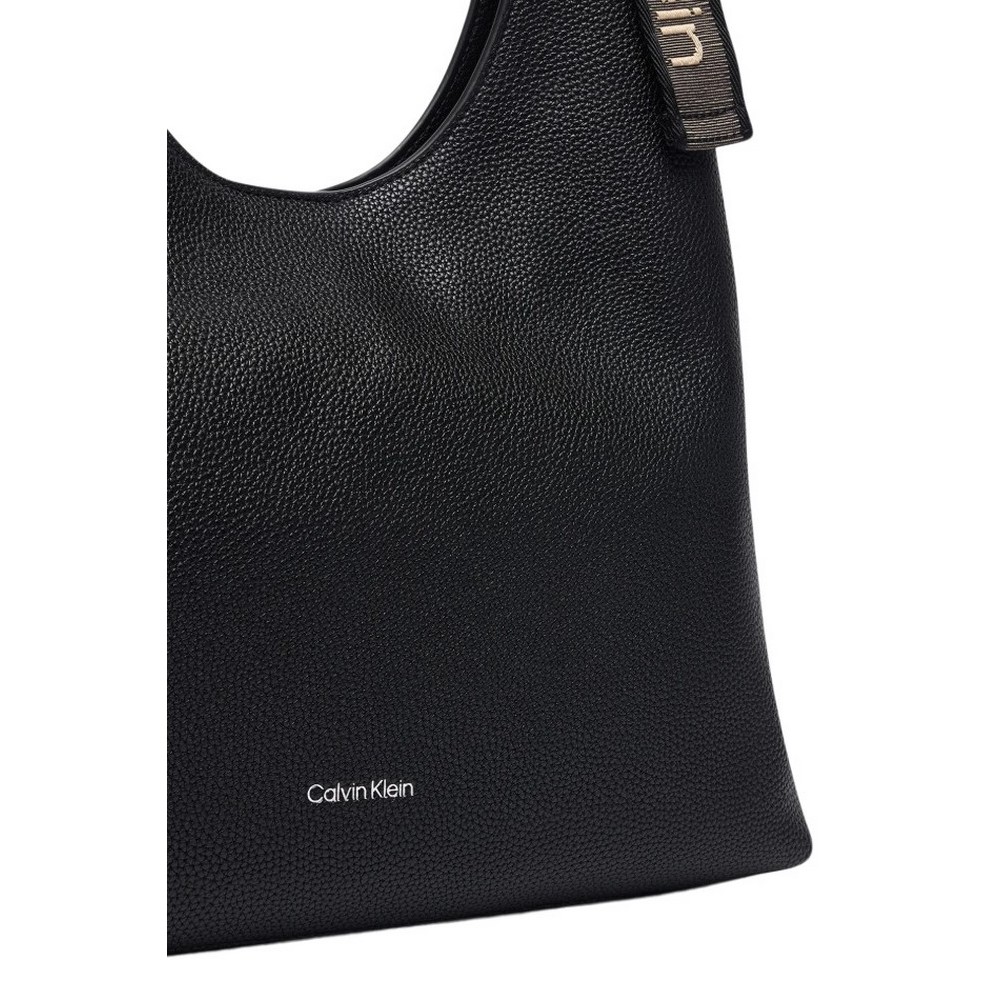 CALVIN KLEIN WEBBING ADJ STRAP LARGE SHOULDER ΤΣΑΝΤΑ ΓΥΝΑΙΚΕΙΑ BLACK