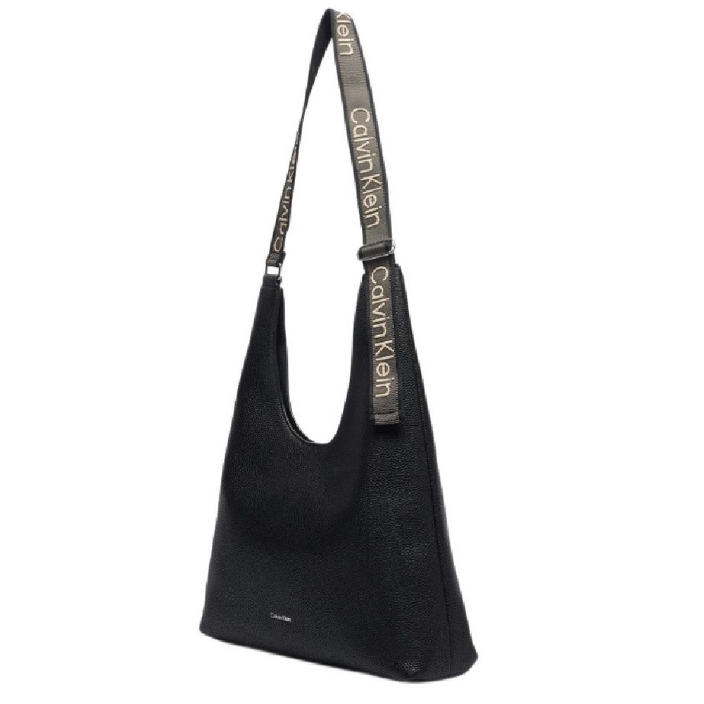 CALVIN KLEIN WEBBING ADJ STRAP LARGE SHOULDER ΤΣΑΝΤΑ ΓΥΝΑΙΚΕΙΑ BLACK