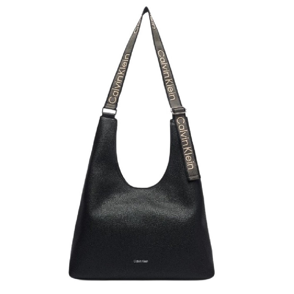 CALVIN KLEIN WEBBING ADJ STRAP LARGE SHOULDER ΤΣΑΝΤΑ ΓΥΝΑΙΚΕΙΑ BLACK