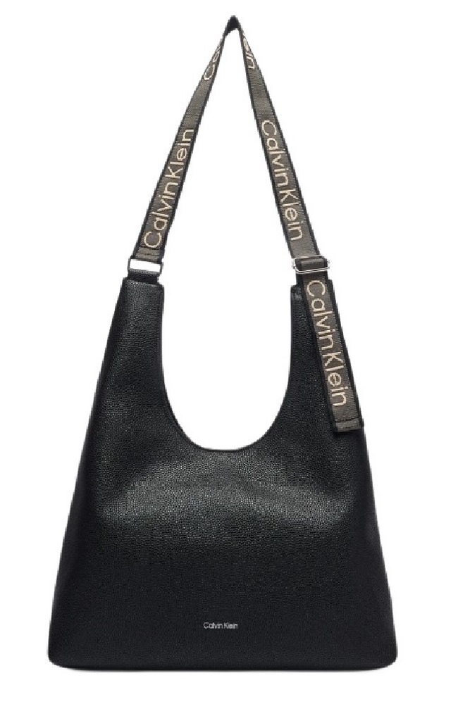 CALVIN KLEIN WEBBING ADJ STRAP LARGE SHOULDER ΤΣΑΝΤΑ ΓΥΝΑΙΚΕΙΑ BLACK